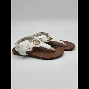 Michael by Michael Kors Marcella Thong Sandals Toddler Size 7 (White/Brown)